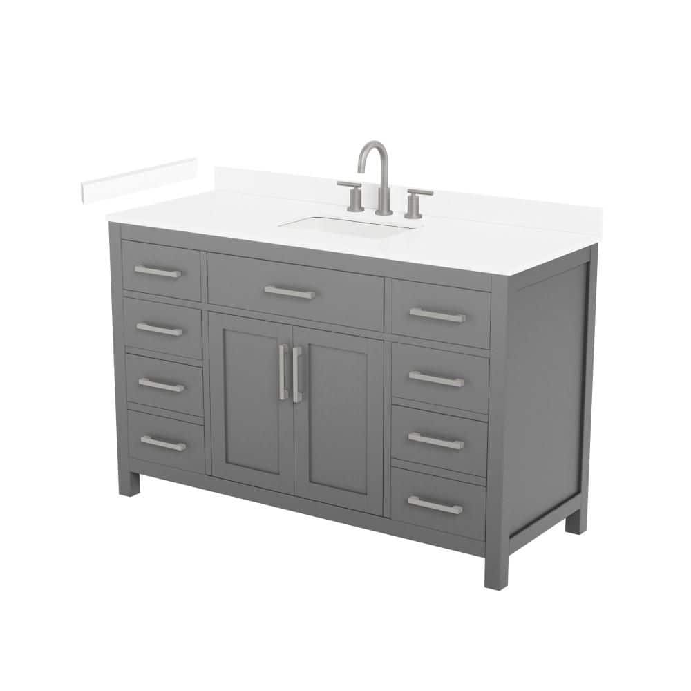 Beckett 54 in. Single Freestanding Dark Gray Bath Vanity with Top price history on PriceWatchPro