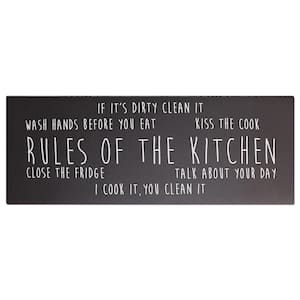 Comfort Chef Rules of the Kitchen 19.6 in. x 55 in. Anti-Fatigue Kitchen Mat
