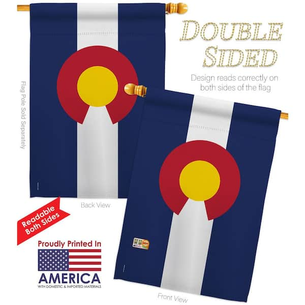 Ornament Collection 2.5 ft. x 4 ft. Polyester Colorado States 2-Sided House Flag Regional Decorative Horizontal Flags