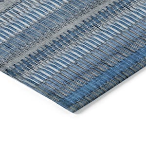 Chantille ACN589 Blue 9 ft. x 12 ft. Machine Washable Indoor/Outdoor Geometric Area Rug