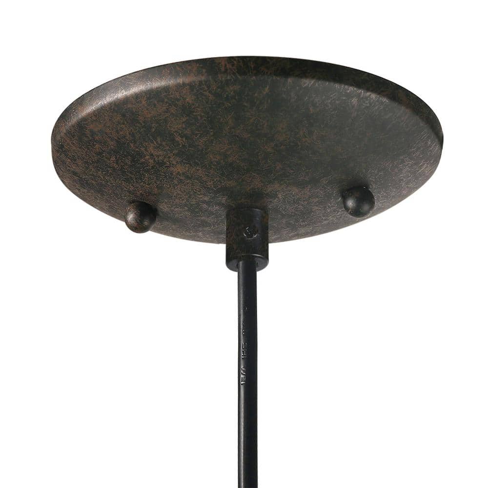 Mocha Antique Bronze Farmhouse Spiral Mini Pendant Light
