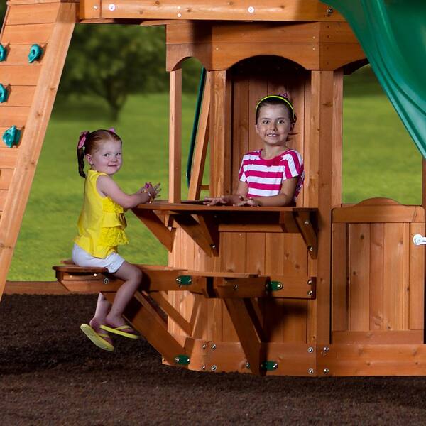 backyard discovery woodland cedar swing set