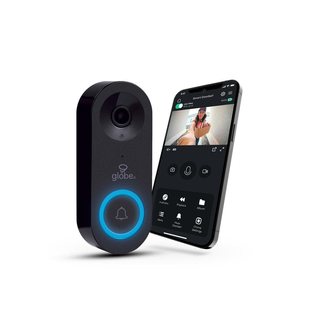 Heath Zenith Black Plastic Wired Smart Video Doorbell 91009275