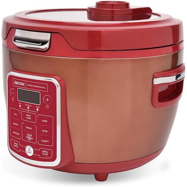AROMA 20-Cup Stainless Steel Digital Cool-Touch Rice Cooker and Food Steamer  ARC-1020SB - The Home Depot