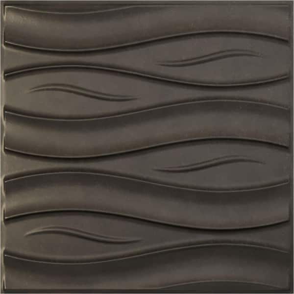 Ekena Millwork 19 5/8 in. x 19 5/8 in. Swell EnduraWall Decorative 3D Wall Panel, Weathered Steel (Covers 2.67 Sq. Ft.)