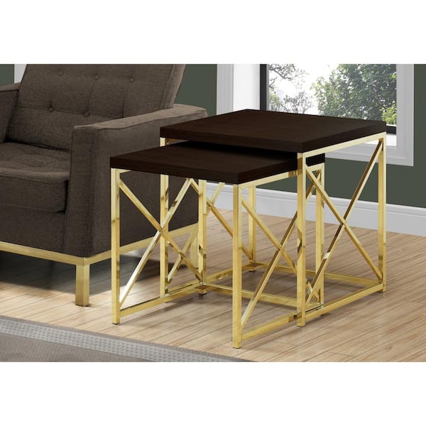 Unbranded Espresso Nesting Table (2-Piece)