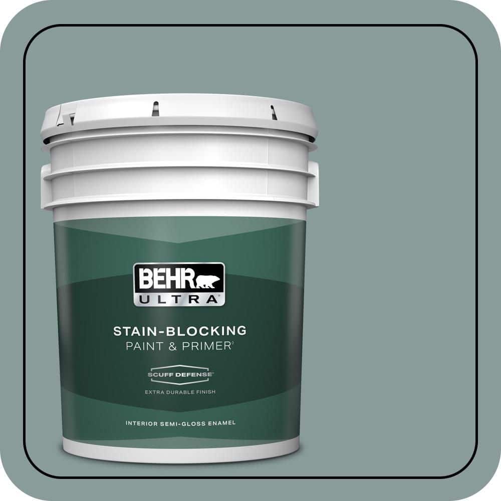 5 gal. Home Decorators Collection #HDC-AC-23 Provence Blue Extra Durable Semi-Gloss Enamel Interior Paint & Primer price history on PriceWatchPro