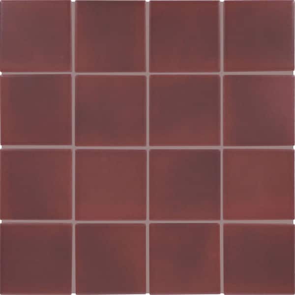 Heirloom Hues Rust 12 in. x 12 in. Matte Ceramic Mosaic Floor and Wall Tile (10 sq. ft./ Case)