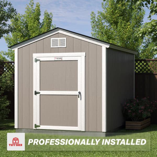 Professionally Installed Tahoe Bijou 8 ft. x 10 ft. Wood Storage Shed with 7 ft. High Sidewall (80 sq. ft.)