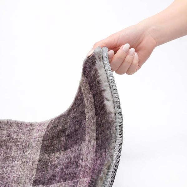 Dream Shag Premium Machine Washable Abstract ADS568 Purple 10 ft. x 14 ft. Area Rug