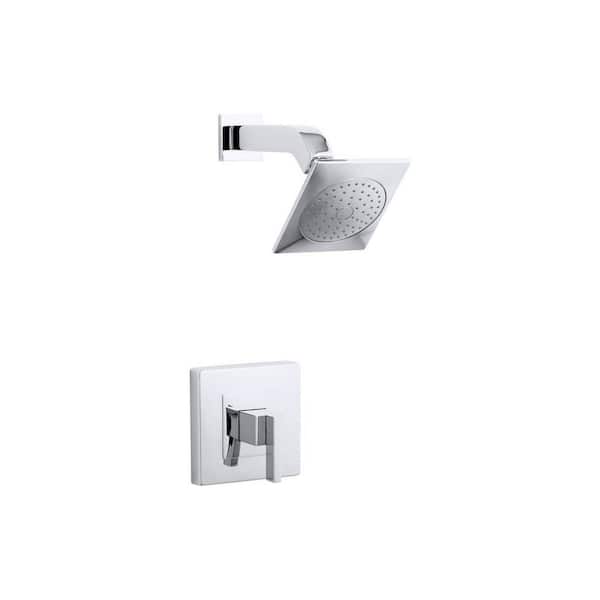 KOHLER Loure 1-Spray 6.3 in. Single Wall Mount Fixed Shower Head in Polished Chrome
