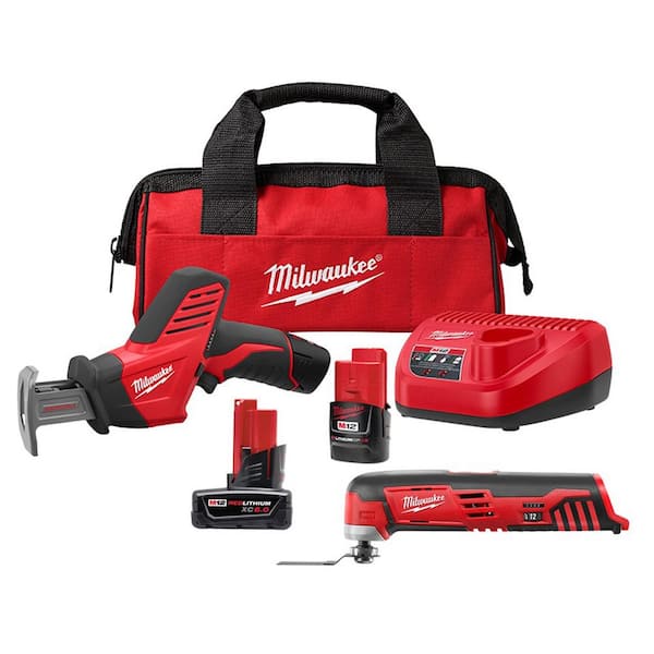 Milwaukee M12 12V Lithium-Ion HACKZALL Cordless Reciprocating Saw Kit ...