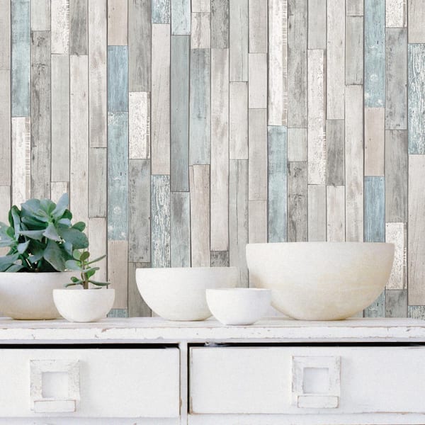 Weathered Plank Shore Vinyl Peel and Stick Wallpaper