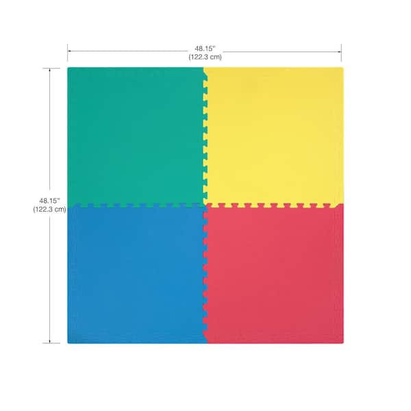 Norsk Multi-Purpose 24 in. x 24 in. Interlocking Multi-Color