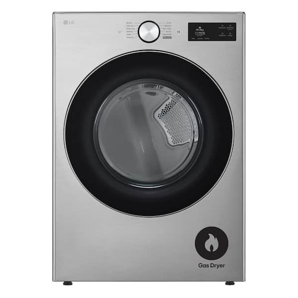 7.4 cu. ft. Vented SMART Stackable Gas Dryer in Graphite Steel with TurboSteam, AI Sensing and LCD Display