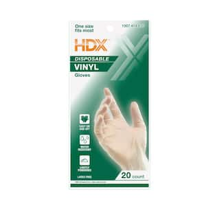 Clear Disposable Vinyl Cleaning Gloves (20 Ct One Size Fits Most)