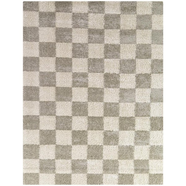 StyleWell Harley Beige 8 ft. 9 in. x 12 ft. Checkered Area Rug