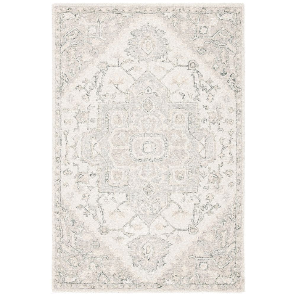Hand-Tufted Ivory and Beige Wool Runner Rug 2'3" x 7'0"