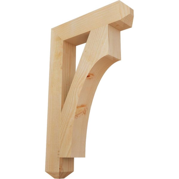 Ekena Millwork 4 in. x 32 in. x 20 in. Douglas Fir Westlake Craftsman Rough Sawn Bracket