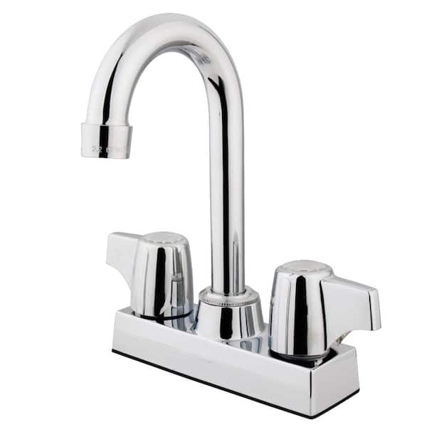 Kingston Brass Vista 2-Handle Deck Mount Bar Prep Faucets in Polished Chrome