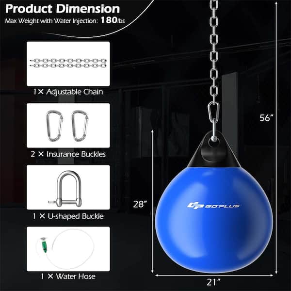 Costway Water Punching Bag 21 in. 180 lbs. Heavy Punching