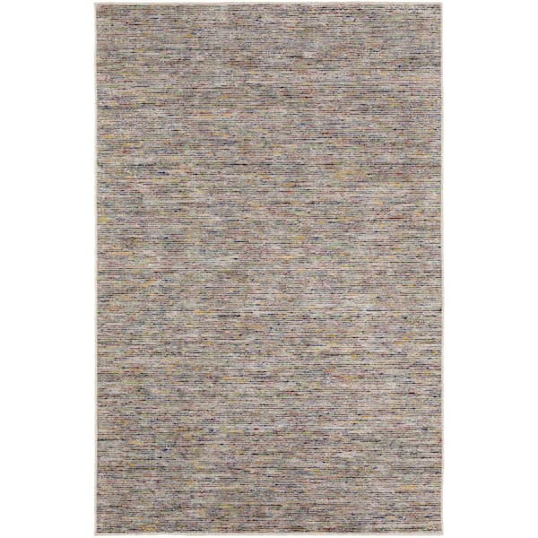 5 X 8 Blue, Gray Solid Color Runner Rug