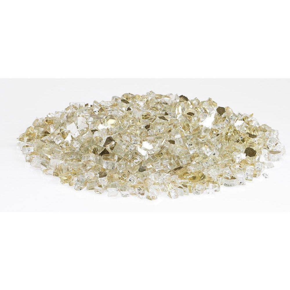 Gold Reflective Fire Pit Glass, 1/4" 10 lbs