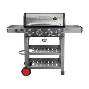 Cookout 4-Burner Propane Gas BBQ Grill in Stainless with Side Burner, 637 sq. in. Cooking Surface, Instastart Ignition