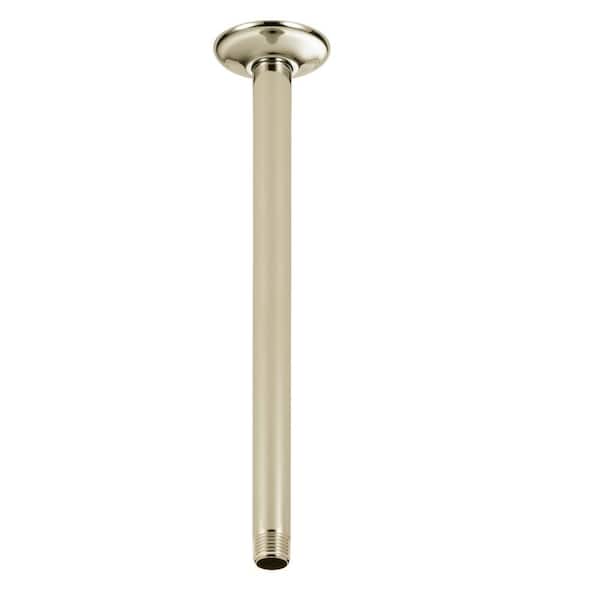 Delta 14 in. Ceiling Mount Shower Arm and Flange in Polished Nickel