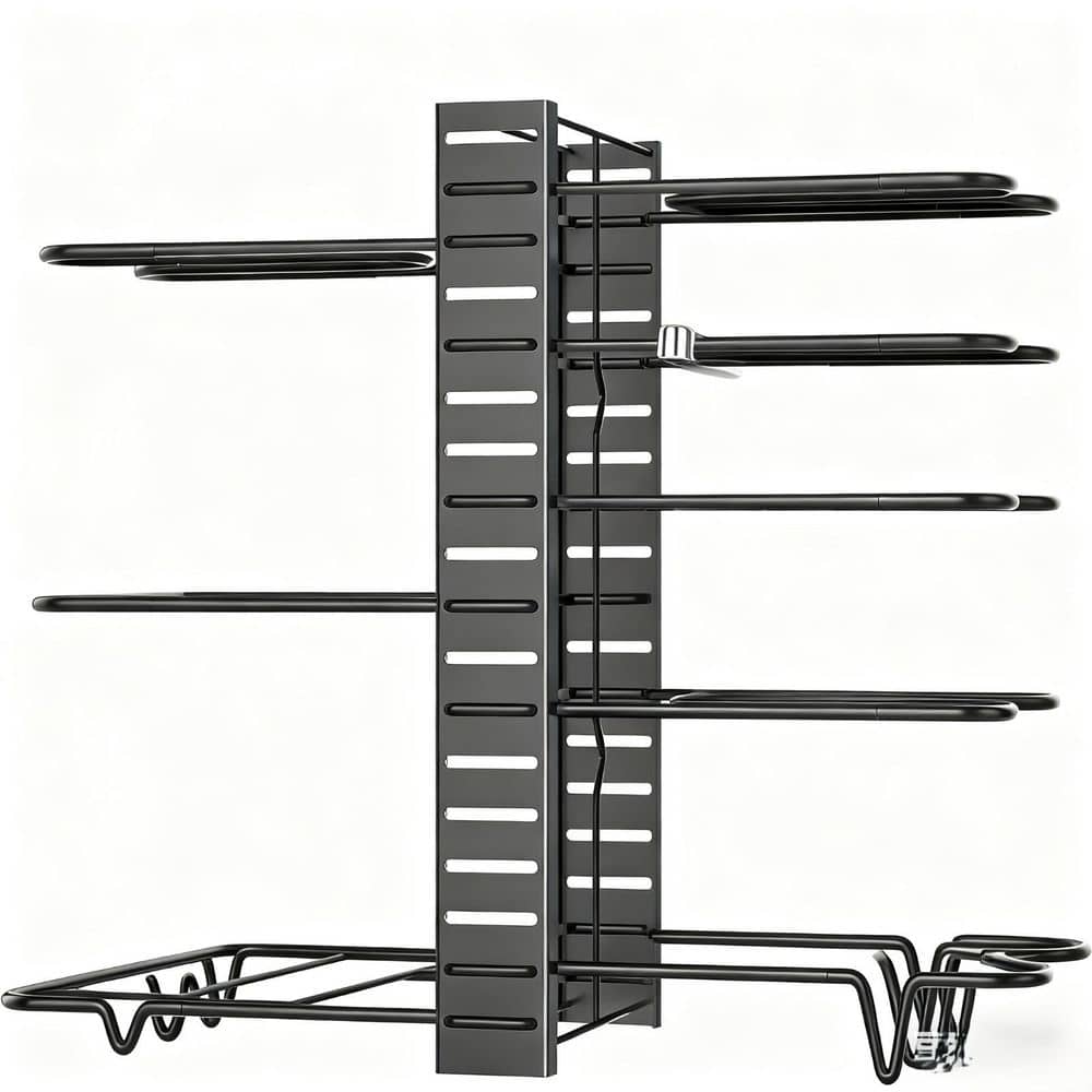 Baumatic Pot Rack UPC 081132726044 - Adjustable 8-Tier Pots and Pans Standing Organizer ...