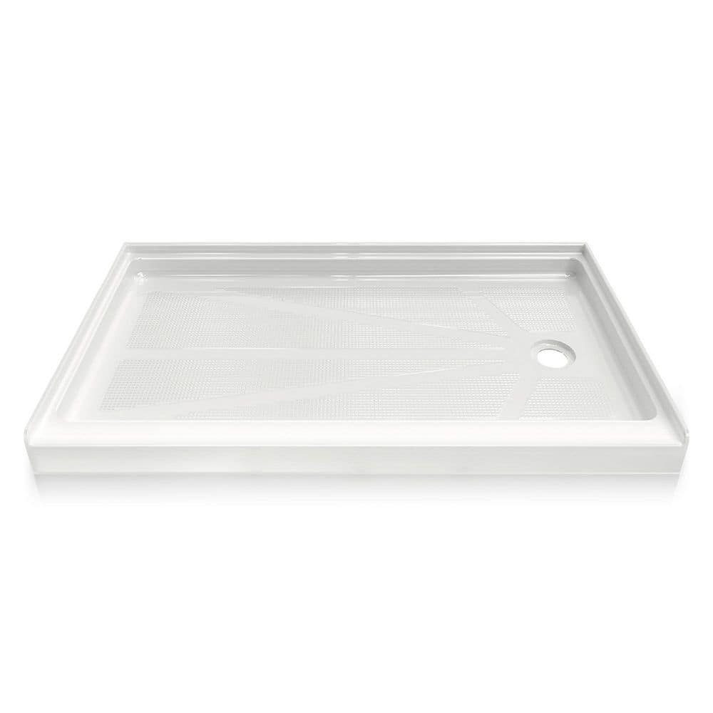 SealBase 60 in. L x 36 in. W White Acrylic Alcove Shower Pan Base with Right Drain, Slip-Resistant, Single Threshold price history on PriceWatchPro