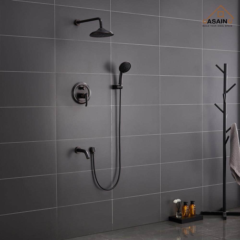 Oil Rubbed Bronze Multi-Head Wall Mounted Shower System