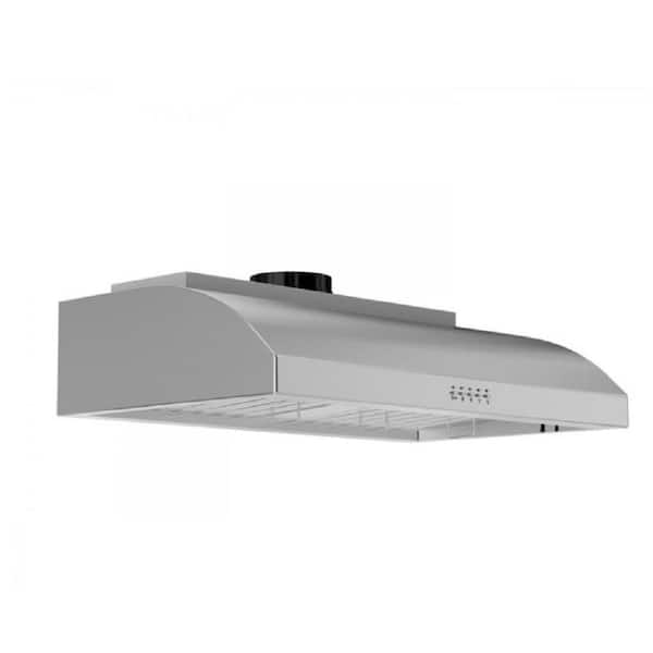 DKB 30 Inch Island Range Hood In Brushed Stainless Steel With 600 CFM
