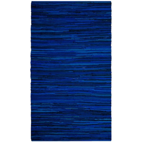 SAFAVIEH Rag Rug Blue/Multi 5 ft. x 8 ft. Striped Gradient Area Rug