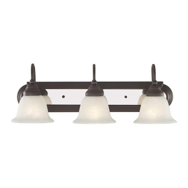 Livex Lighting Belmont 3 Light Bronze & Chrome Bath Vanity