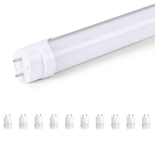 JAZAVA 40-Watt Equivalent 48 in. Linear Tube T8 G23 LED Tube Light Bulb 4000K (10-Pack)