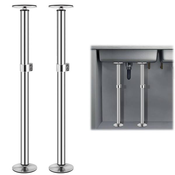 Numhew Adjustable Stainless Steel Undermount Sink Bracket - 2-Pack