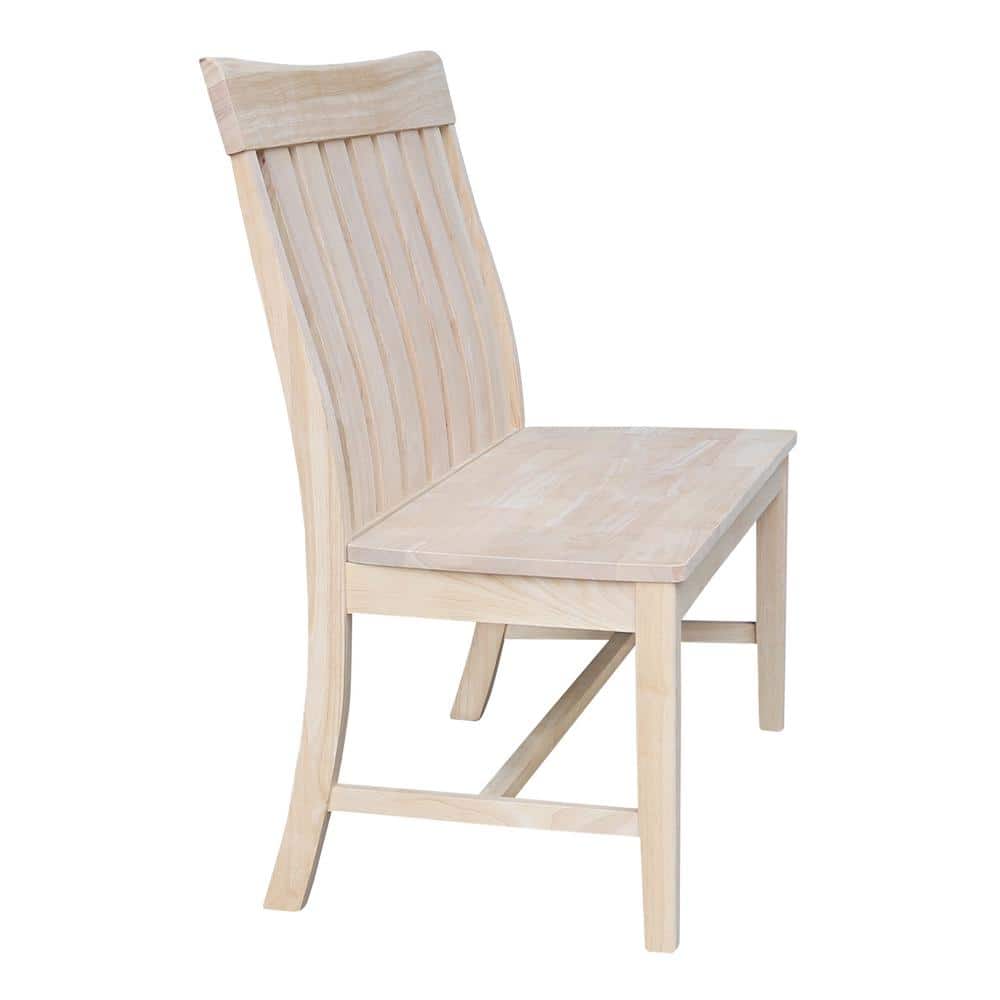 Ava 45'' Unfinished Solid Parawood Traditional Bench