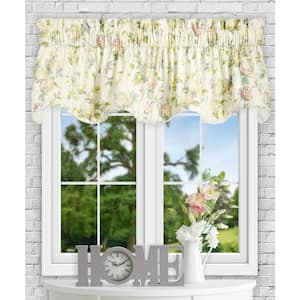 Abigail 17 in L Polyester/Cotton Lined Scallop Valance in Multi
