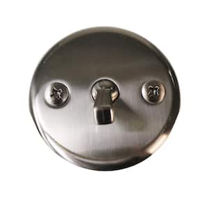 3-1/8 in. 2-Hole Trip Lever Overflow Faceplate and Screws in Stainless Steel