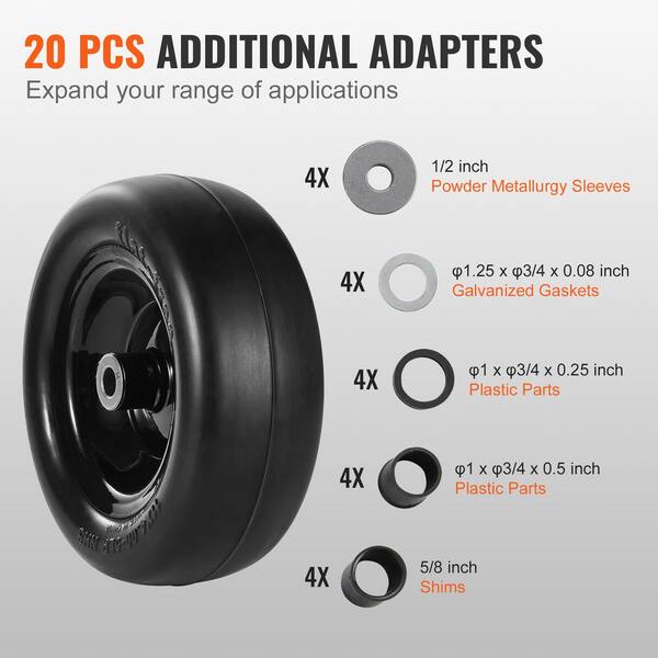 Arnold 0.5 in. W X 4.5 in. D Steel General Replacement Wheel 30 lb