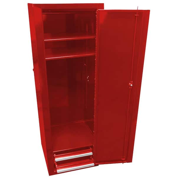 Homak Professional 18 in. 2-Drawer Full Height Side Chest in Red