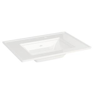 Town Square S 31 in. 8 in. Widespread Vanity Top in White