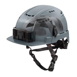 BOLT Gray Type 2 Class C Front Brim Vented Safety Helmet with IMPACT-ARMOR Liner