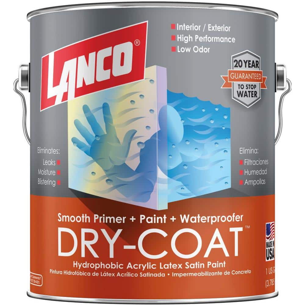 Lanco DryCoat 1 gal. White and Pastel Satin AcrylicLatex Interior and