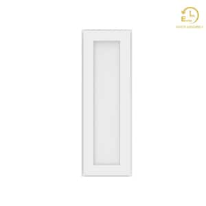 Easy-DIY 12 in. W x 12 in. D x 36 in. H Ready to Assemble Wall Kitchen Cabinet in Shaker White 1-Door-2 Shelves