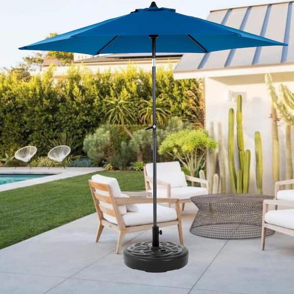 base for patio umbrella near me Otryad 220 lb. Plastic Patio Umbrella Base with Galvanized Steel Pipe for  Umbrella with Pole (Diameter of 1.5 "-1.89") in Black QS-YQ761