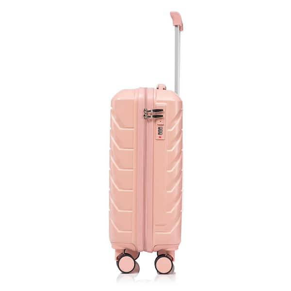 Noble House Lavor 2-Piece Pink ABS Hardside Spinner Wheel Luggage