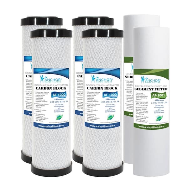 ANCHOR WATER FILTERS 1-Year Replacement Water Filter Cartridge Set for 3-Stage Under Counter System