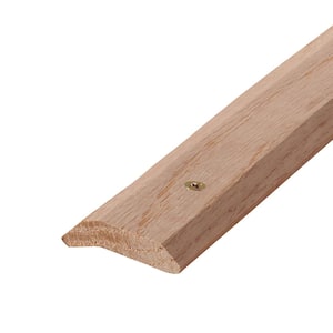 1-7/16 in. x 72 in. Unfinished hardwood Carpet Trim With Screws